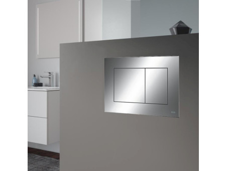 WC SET: Vorwandelement TECEbase + Toilette Rolo Weiß + Schallschutzmatte + Betätigungsplatte in Chrom