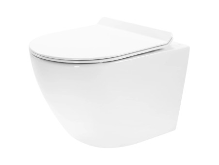WC SET: Vorwandelement TECEbase + Toilette Rolo Weiß + Schallschutzmatte + Betätigungsplatte in Chrom