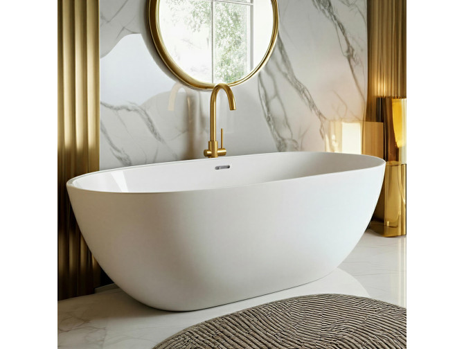 Freistehende Badewanne ULF 160x75 | Ablauf Viega Klick-Klack im SET!