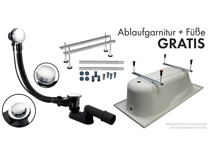 Freistehende Seniorenbadewanne mit...