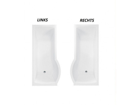Badewanne Rechteck Inspiro 150x70 Rechts mit Glasabtrennung | Ablauf Viega & Füße GRATIS !