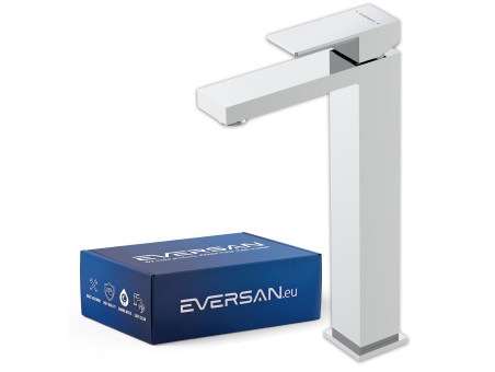 EVERSAN Waschtischarmatur Premium in Chrom – TORIN in hoher Ausführung aus Messing