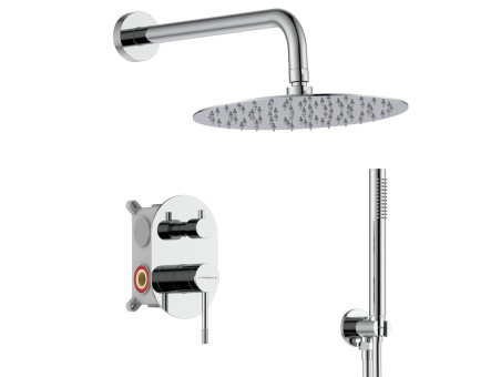 EVERSAN Unterputz-Duschset Premium in Chrom – LOKE aus Messing - Box inklusive