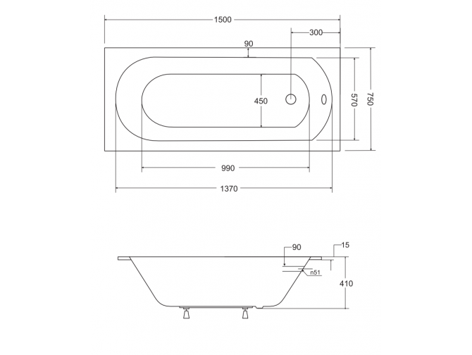 Badewanne Rechteck Intrica Slim... Badewanne Rechteck Intrica Slim...