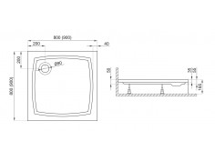 Duschwanne Viereck Patio... 2