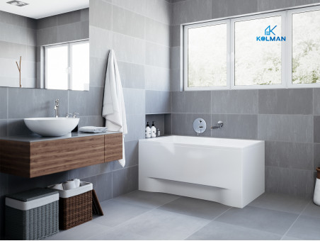 Badewanne Rechteck Capri 100x70 | Ablauf Viega & Füße GRATIS !