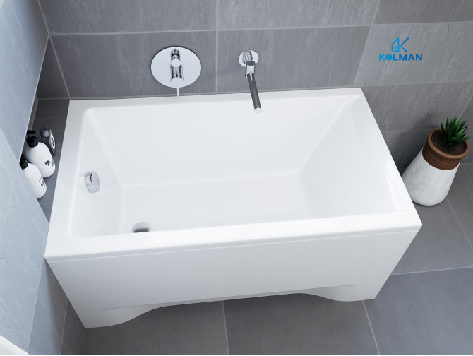 Badewanne Rechteck Capri 100x70 | Ablauf Viega & Füße GRATIS !