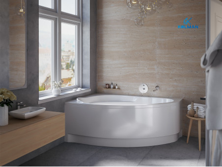 Badewanne Eckwanne Marea 160x100 Links | Ablauf Viega & Füße GRATIS !