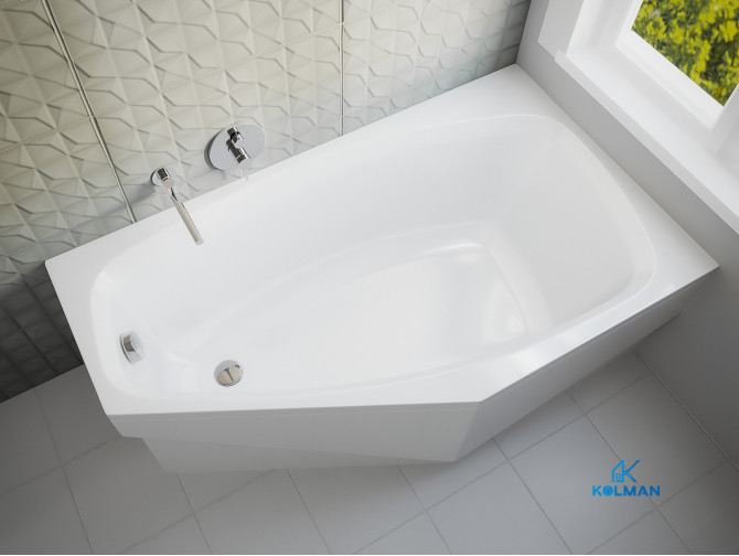 Badewanne Eckwanne Marika 140x80 Rechts | Ablauf Viega & Füße GRATIS !