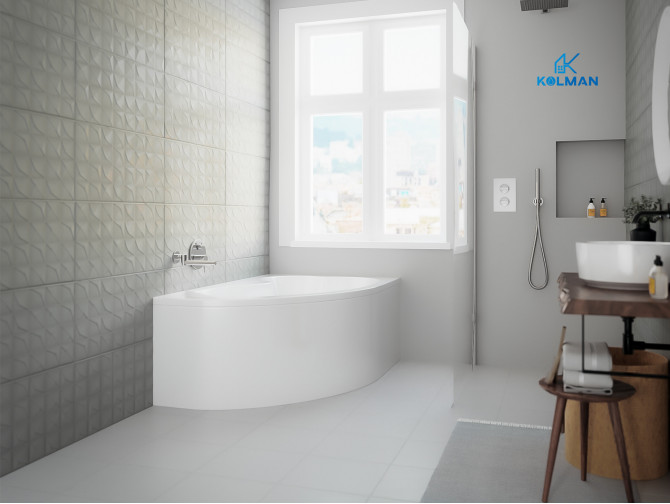 Badewanne Eckwanne Megaz 160x105...