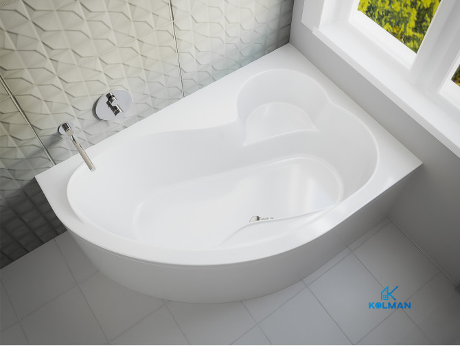 Badewanne Eckwanne Megaz 160x105 Rechts | Ablauf Viega & Füße GRATIS !