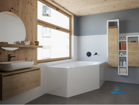 Badewanne Eckwanne Selena 160x90 Rechts | Ablauf Viega & Füße GRATIS !