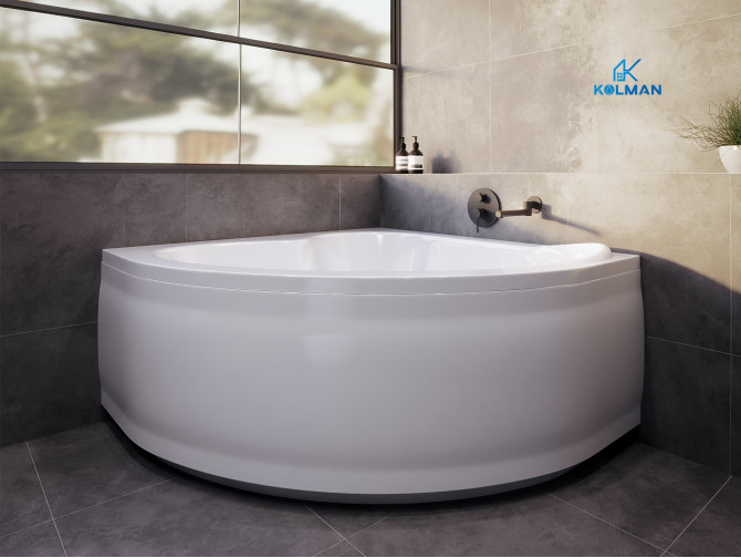 Badewanne Eckwanne STANDARDO 120x120 | Ablauf Viega & Füße GRATIS !