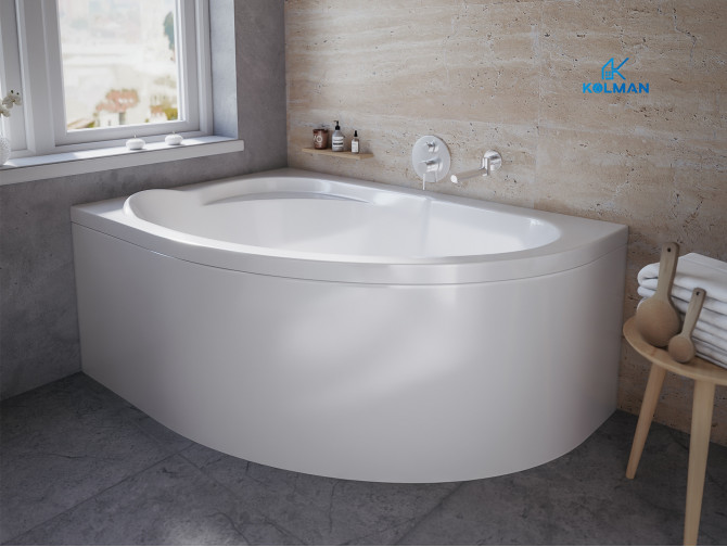 Badewanne Eckwanne STANDARDO 130x85 Links | Ablauf Viega & Füße GRATIS !