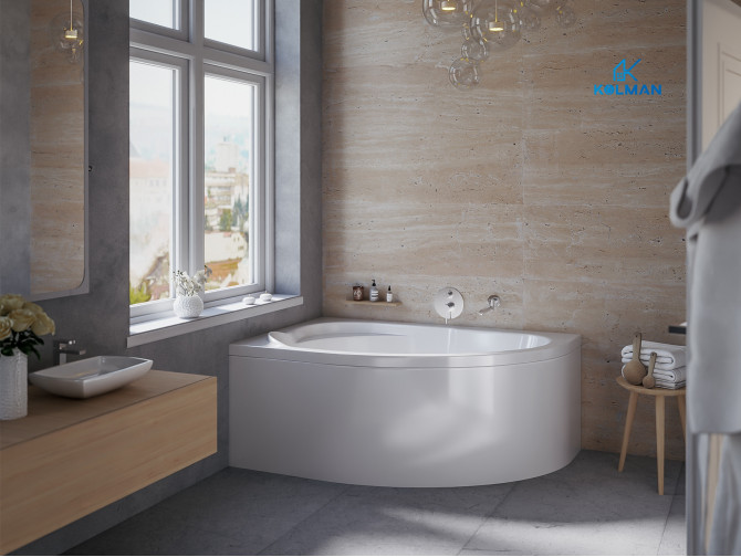 Badewanne Eckwanne STANDARDO 130x85...