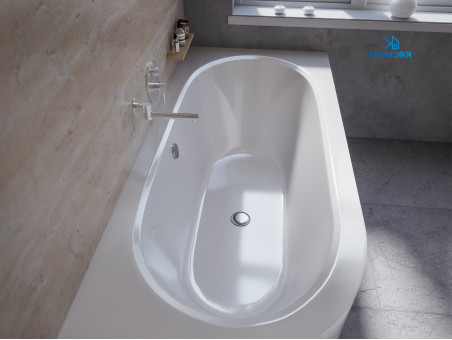 Badewanne Eckwanne Avita 170x75 Rechts| Ablauf Viega & Füße GRATIS !