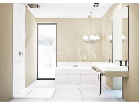 Duschwanne Viereck Camparo 100x100x6,5 | Ablaufgarnitur im SET !