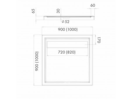Duschwanne Viereck Camparo 100x100x6,5 | Ablaufgarnitur im SET !