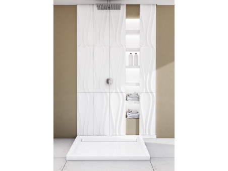 Duschwanne Viereck Camparo 100x100x6,5 | Ablaufgarnitur im SET !