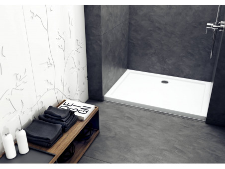 Duschwanne Viereck Caspar 90x90x5 | Ablaufgarnitur im SET !