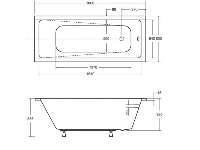 Badewanne Rechteck Modern Slim 180x80... Badewanne Rechteck Modern Slim 180x80...
