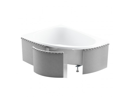 Badewanne Eckwanne Miaz 130x130 | Ablauf Viega & Füße GRATIS !