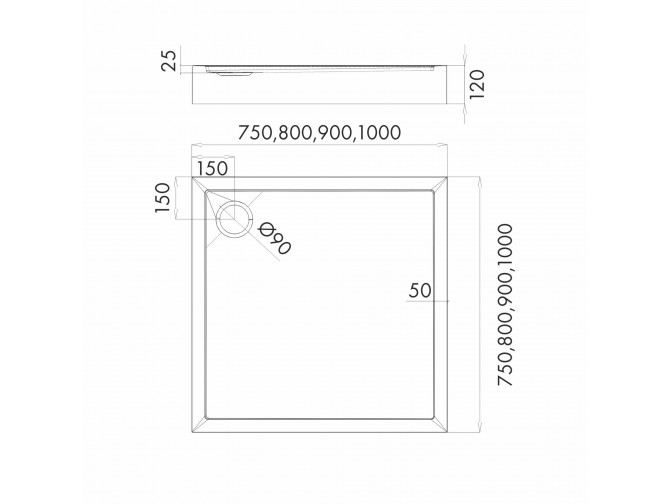Duschwanne Viereck Competia New...