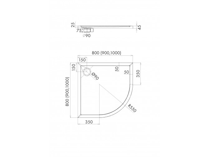 Duschwanne Halbrund Caspar New... Duschwanne Halbrund Caspar New...
