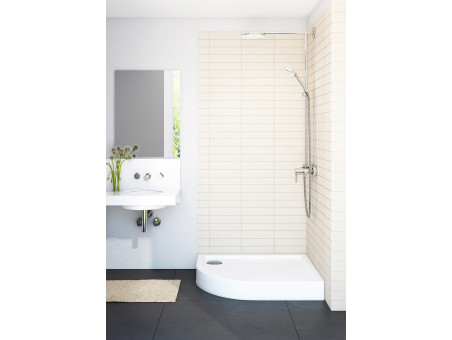 Duschwanne Halbrund Competia 90x90x14 | Ablaufgarnitur im SET!
