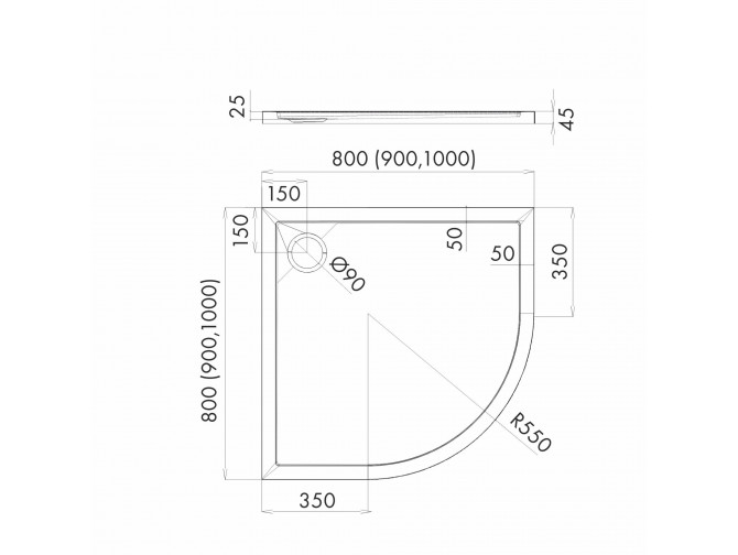 Duschwanne Halbrund Corrina New...