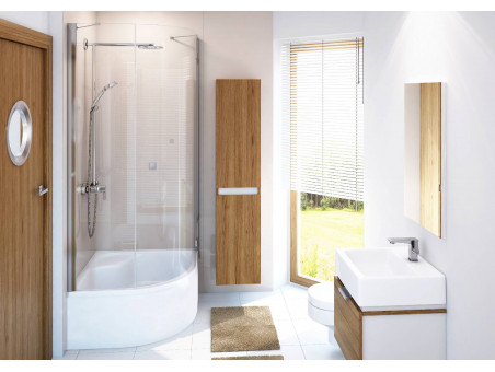 Duschwanne Halbrund Dante 90x90x41 | Ablaufgarnitur im SET!