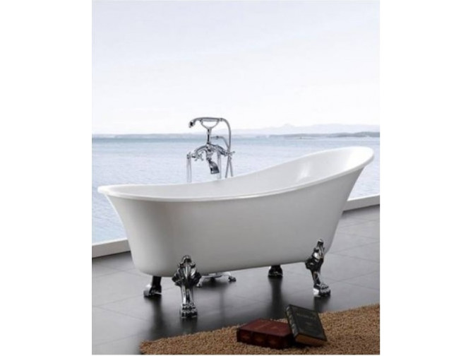 Freistehende Badewanne Barbados 160x70 Retro | Ablauf Klick-Klack & Füße im SET!