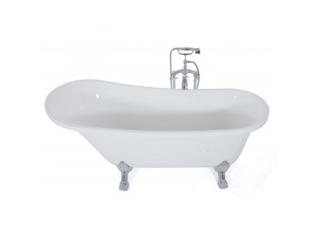 Freistehende Badewanne Barbados 160x70 Retro | Ablauf Klick-Klack & Füße im SET!