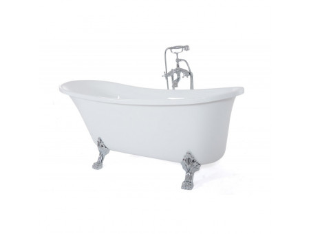 Freistehende Badewanne Barbados 160x70 Retro | Ablauf Klick-Klack & Füße im SET!