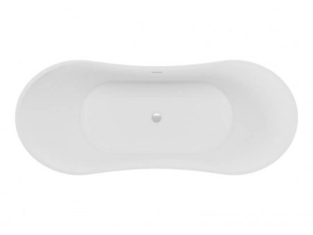 Freistehende Badewanne Abi 180x80 Glänzend Schwarz | Ablauf & Füße im SET!