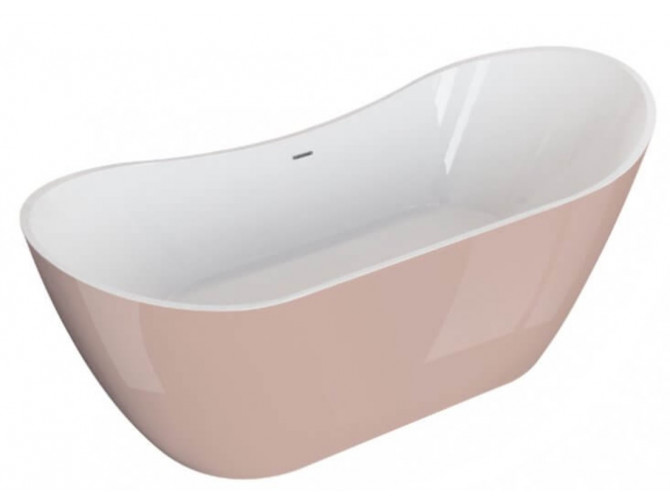 Freistehende Badewanne Abi 180x80 Rosa | Ablauf & Füße im SET!