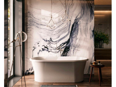 Freistehende Badewanne Amona 150x75 Rosa | Ablauf & Füße im SET!