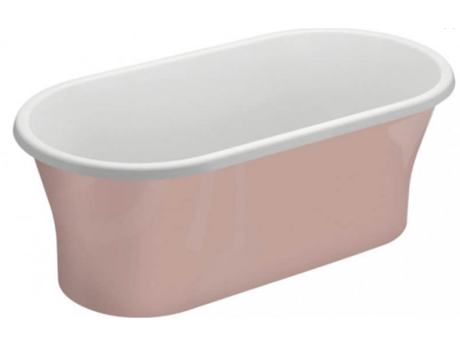 Freistehende Badewanne Amona 150x75 Rosa | Ablauf & Füße im SET!