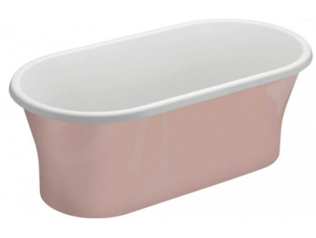Freistehende Badewanne Amona 150x75 Rosa | Ablauf & Füße im SET!