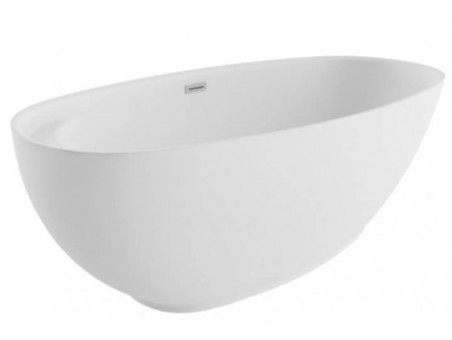 Freistehende Badewanne Kivi 165x75 Weiß | Ablauf & Füße im SET!