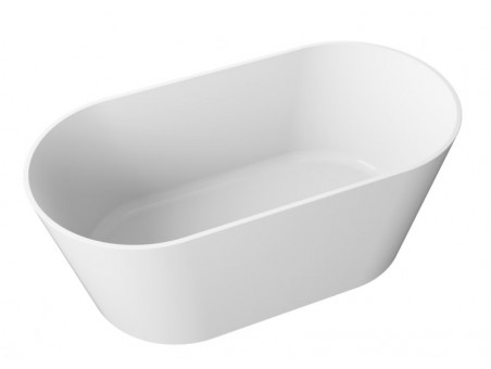 Freistehende Badewanne Led Ida 150x75 Mineral | Ablaufgarnitur im SET!