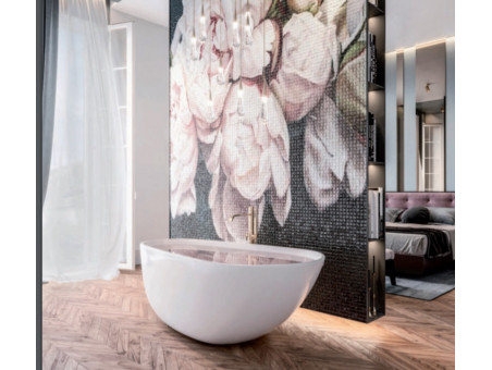 Freistehende Badewanne Shila 170x85 Anthrazit | Ablauf & Füße im SET!