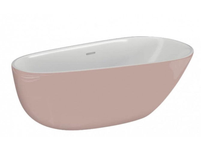 Freistehende Badewanne Shila 170x85 Rosa | Ablauf & Füße im SET!