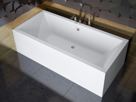 Badewanne Rechteck Quadros 165x75 | Ablauf Viega & Füße GRATIS !