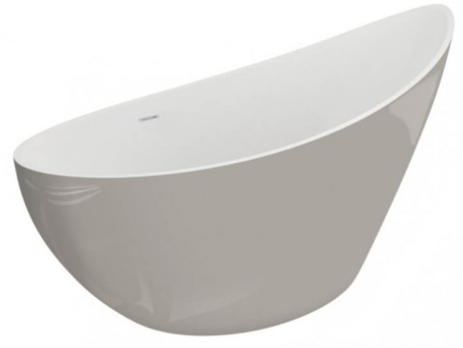 Freistehende Badewanne Zoe 180x80 Aschgrau | Ablauf & Füße im SET!