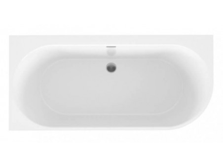 Freistehende Badewanne SOLAS 160x75 Links Weiß | Ablauf & Füße im SET!