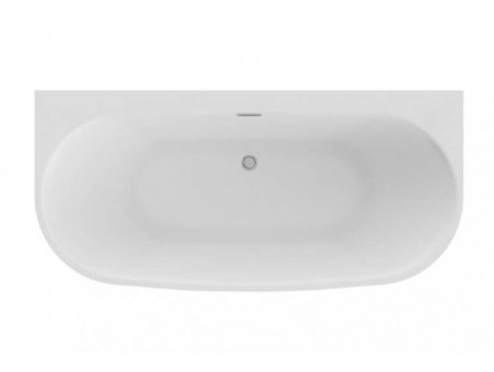 Freistehende Vorwand-Badewanne Risaz 160x80 Glänzend Schwarz | Ablauf & Füße im SET!