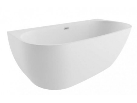 Freistehende Vorwand-Badewanne Risaz 160x80 Weiß | Ablauf & Füße im SET!