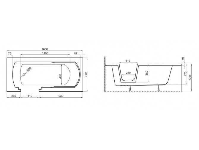Freistehende Seniorenbadewanne mit... Freistehende Seniorenbadewanne mit...