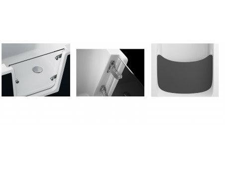 Freistehende Seniorenbadewanne mit Tür Vovo 180x80 Links | Ablauf & Füße im SET!